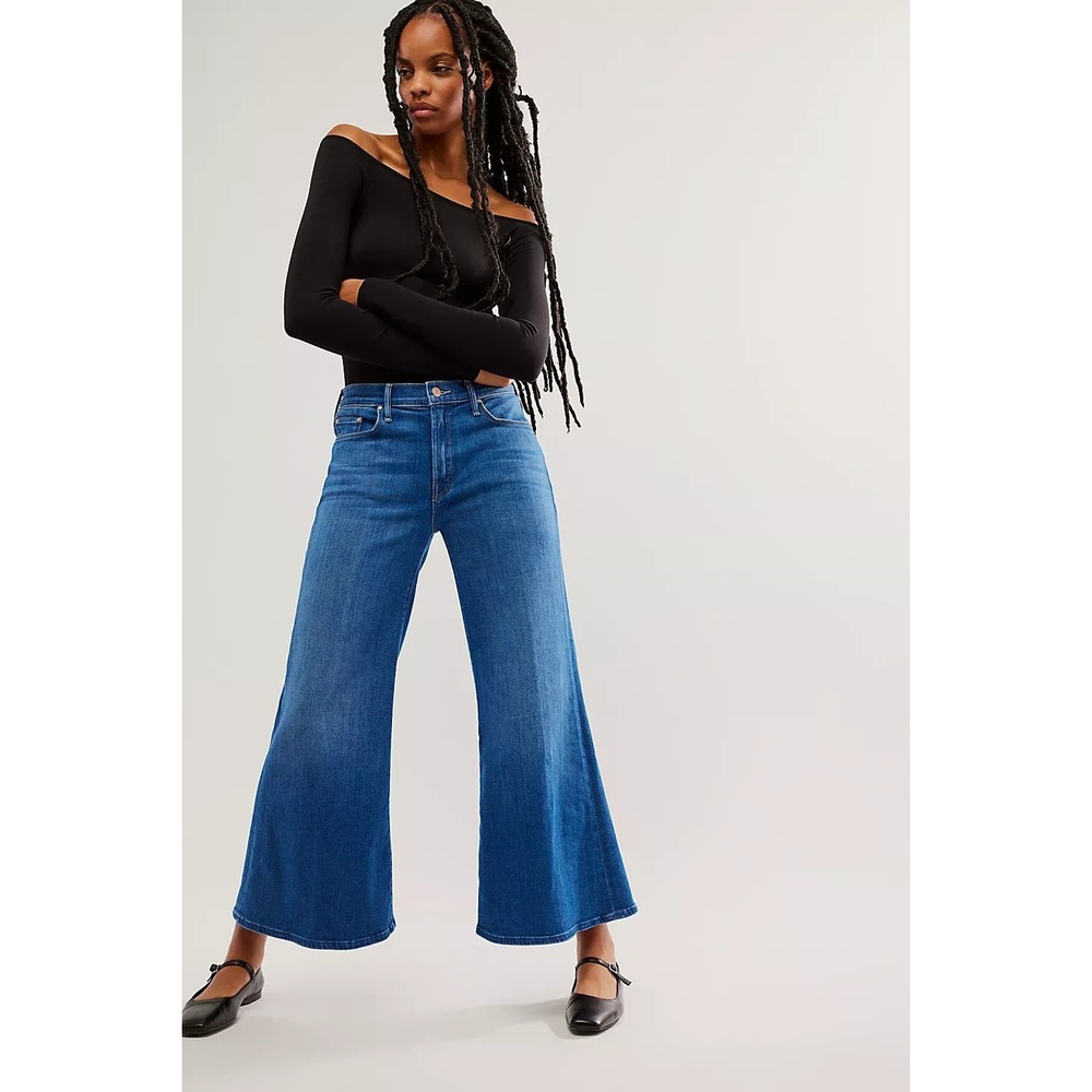 Mother The Twister Ankle Jeans Women's 29 Across The Finnish Line Denim Wide Leg - Picture 2 of 15